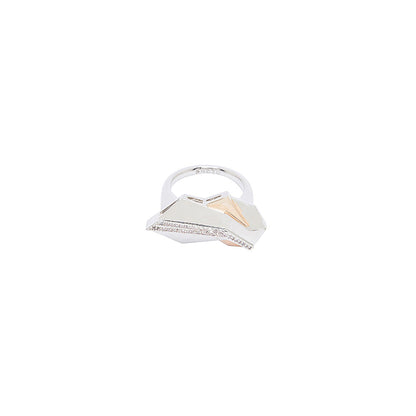 Shaze Cognizant Minimal Ring Made of Brass Cubic Zirconina Stones Ring Size 6