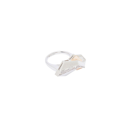 Shaze Cognizant Minimal Ring Made of Brass Cubic Zirconina Stones Ring Size 7
