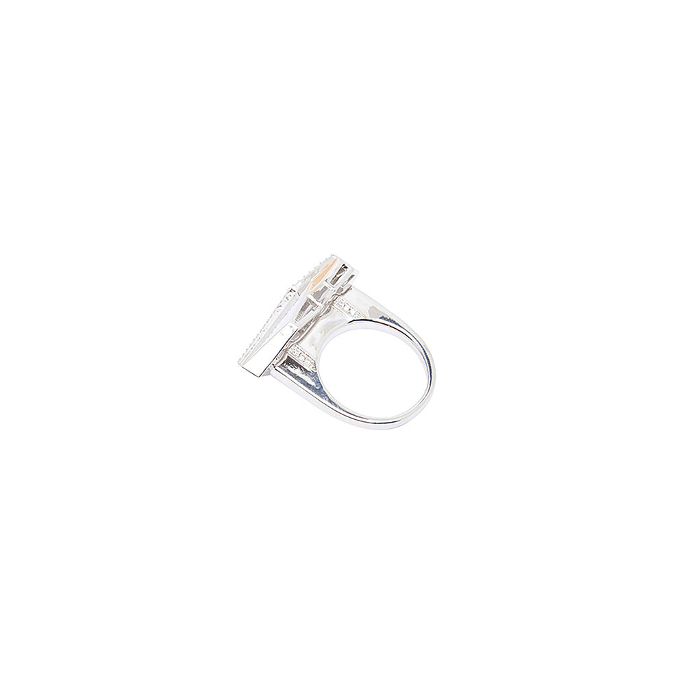 Shaze Cognizant Minimal Ring Made of Brass Cubic Zirconina Stones Ring Size 7