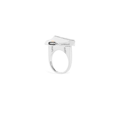 Shaze Cognizant Minimal Ring Made of Brass Cubic Zirconina Stones Ring Size 8