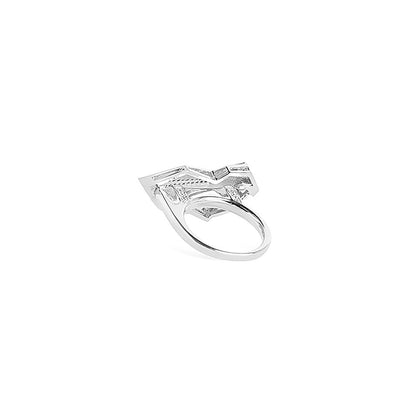 Shaze Cognizant Minimal Ring Made of Brass Cubic Zirconina Stones Ring Size 8