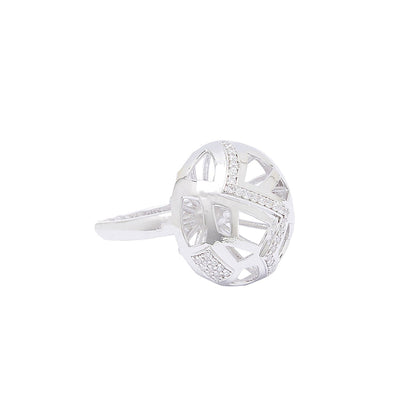 Shaze Football Athlete Inspired Cubic Zirconina Ring Size 5
