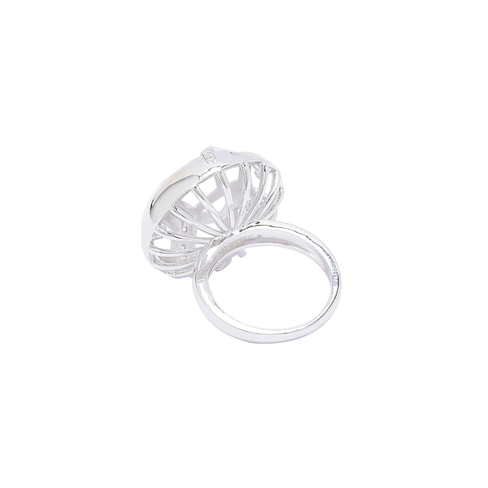 Shaze Football Athlete Inspired Cubic Zirconina Ring Size 5