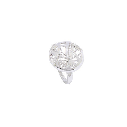 Shaze Football Athlete Inspired Cubic Zirconina Ring Size 5