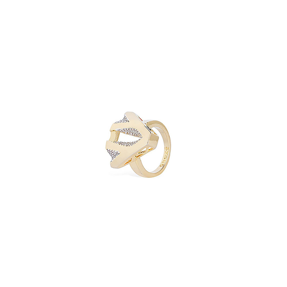 Shaze Metropolitan Studded Cubic Zirconina Ring Size 8