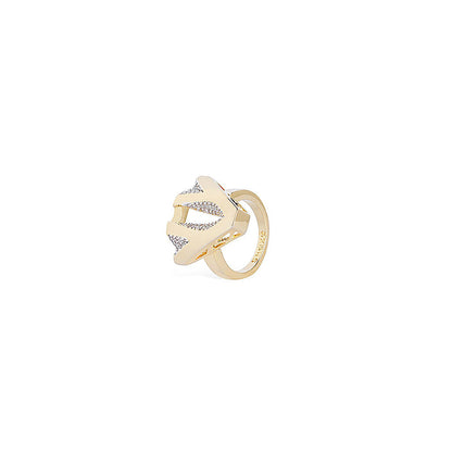 Shaze Metropolitan Studded Cubic Zirconina Ring Size 8