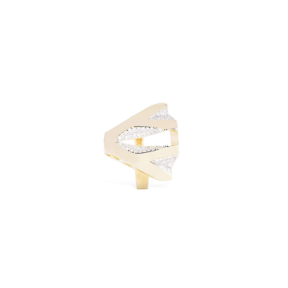 Shaze Metropolitan Studded Cubic Zirconina Ring Size 8