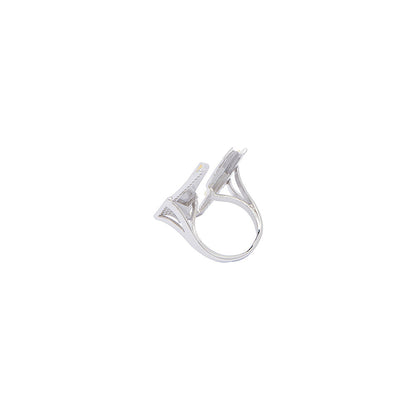 Shaze Neoteric Statement Cubic Zirconina Stones Ring Size 5