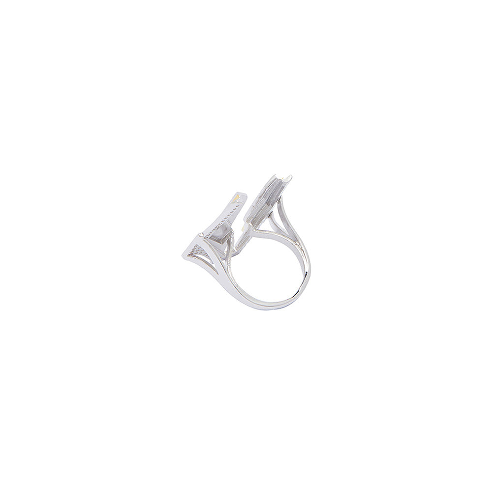 Shaze Neoteric Statement Cubic Zirconina Stones Ring Size 7