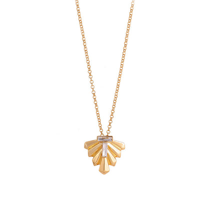Shaze Cubic Zirconia Gold Plated Sphinx Pendant