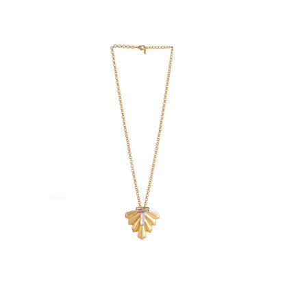Shaze Cubic Zirconia Gold Plated Sphinx Pendant