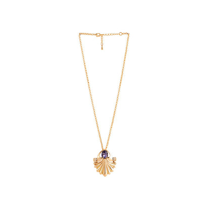 Shaze Blue Cubic Zirconia Gold Plated Starlight Pendant