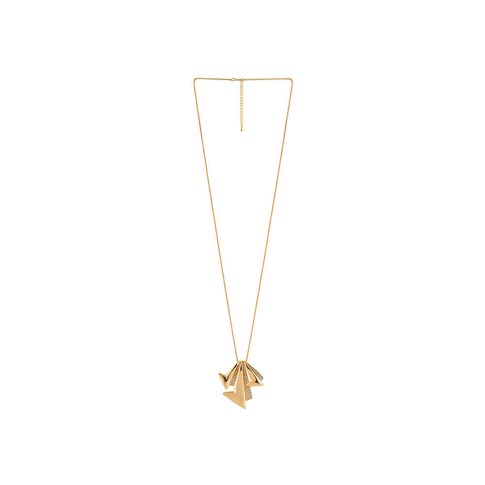 Shaze Cubic Zirconia Gold Plated Hide And Seek Pendant