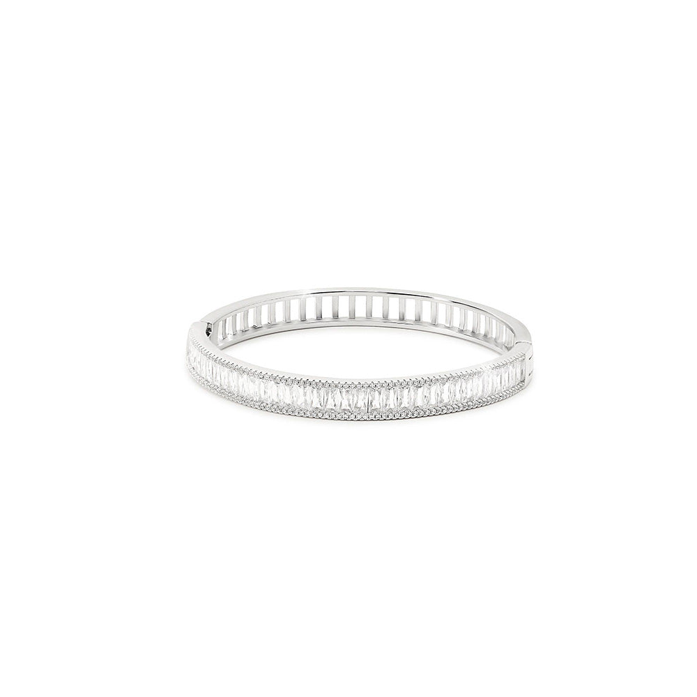 Shaze Ursa Silver White Stone Bracelet