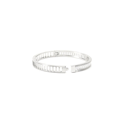 Shaze Ursa Silver White Stone Bracelet