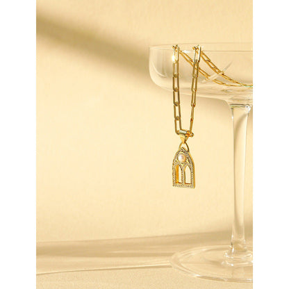 Shaze Nicoletta Multicolor 18K Yellow Gold Plated Italian Crafted Pendant