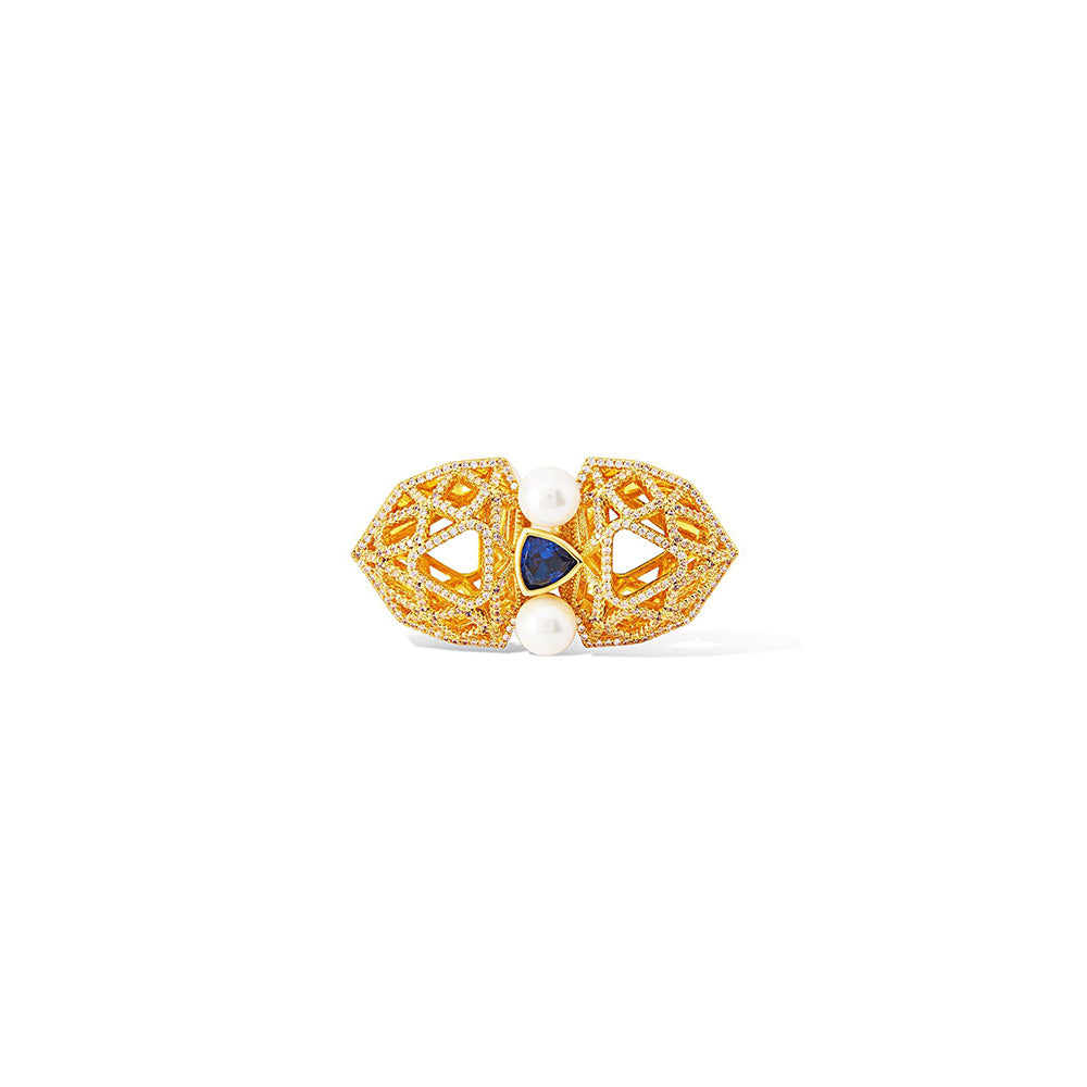 Shaze Felicity Golden 18K Yellow Gold Plated Italian Crafted Ring