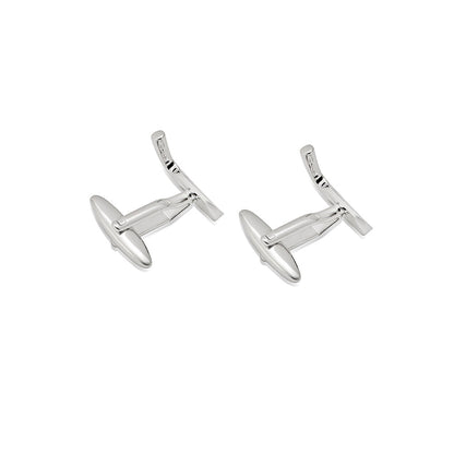 Shaze Club Face Silver Cufflinks