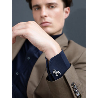 Shaze Saddle Master Silver Cufflinks