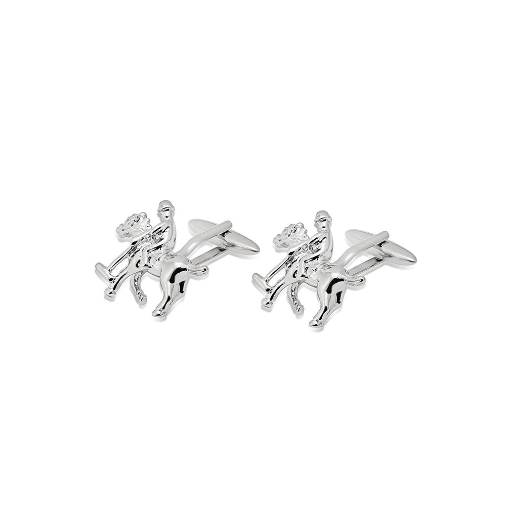 Shaze Saddle Master Silver Cufflinks