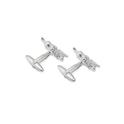 Shaze Saddle Master Silver Cufflinks