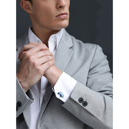 Shaze Route 66 Blue Cufflinks