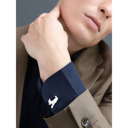 Shaze Milou White Cufflinks
