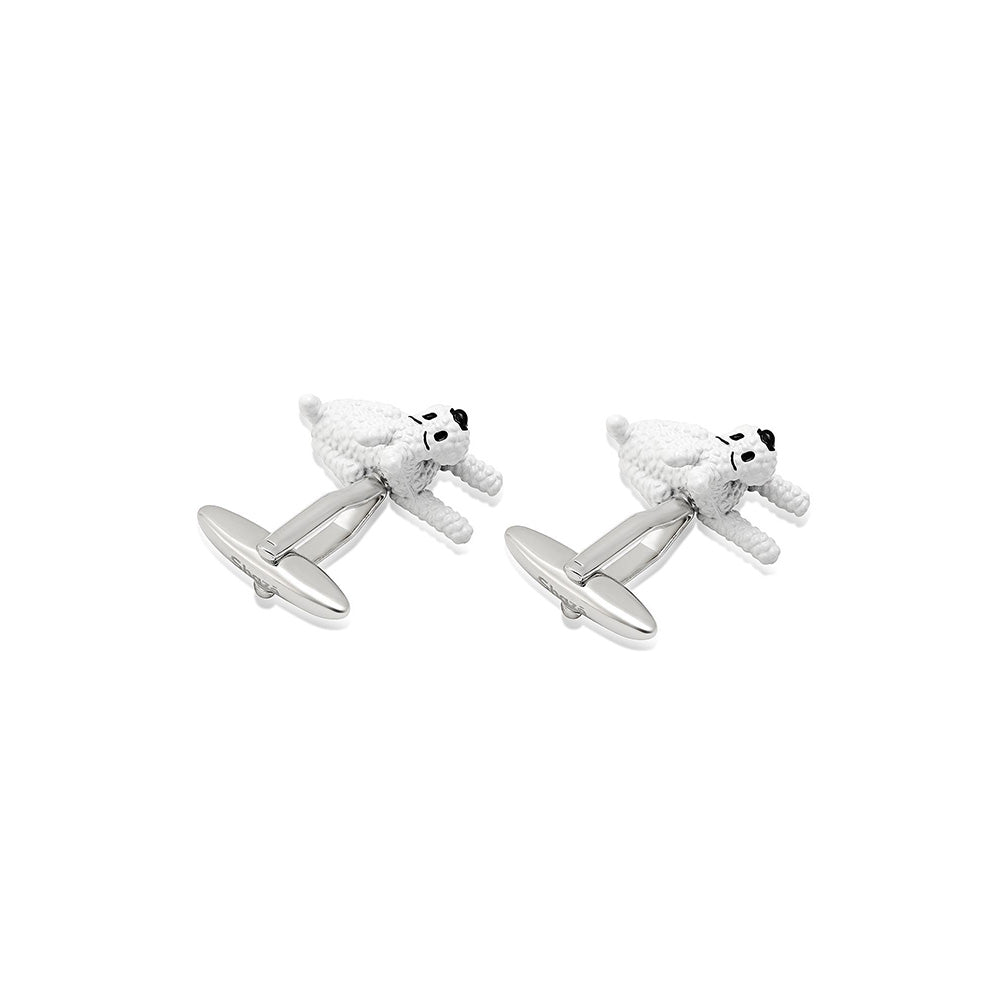 Shaze Milou White Cufflinks