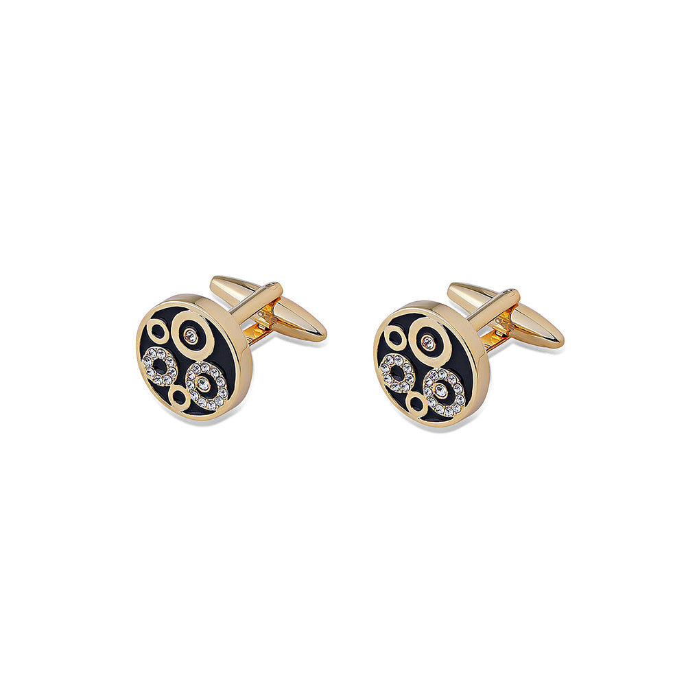 Shaze Oculus Golden Cufflinks
