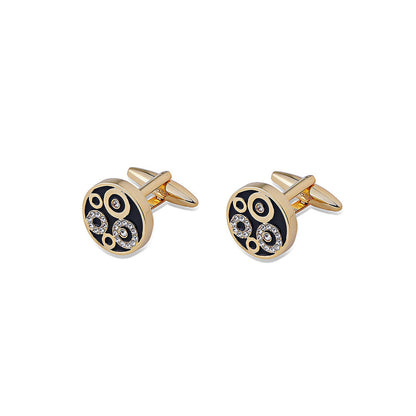 Shaze Oculus Golden Cufflinks