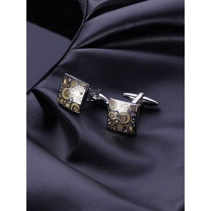Shaze Druzy Silver Cufflinks