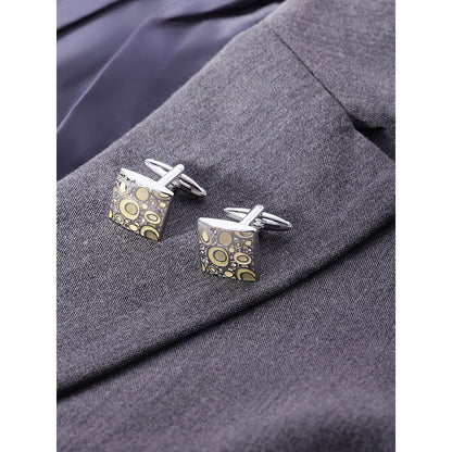 Shaze Druzy Silver Cufflinks