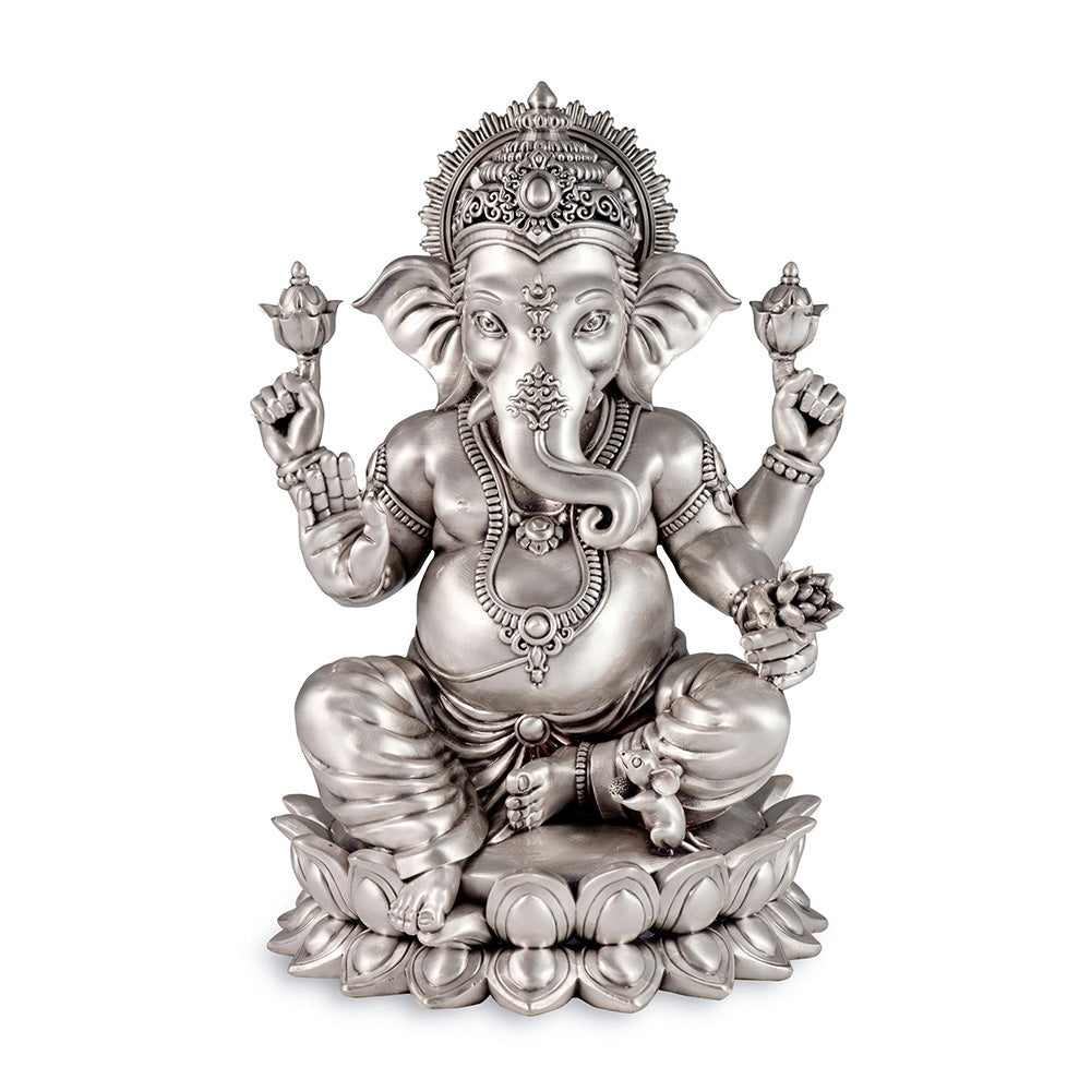 Shaze Lotus Ganesha- Satin Figurine