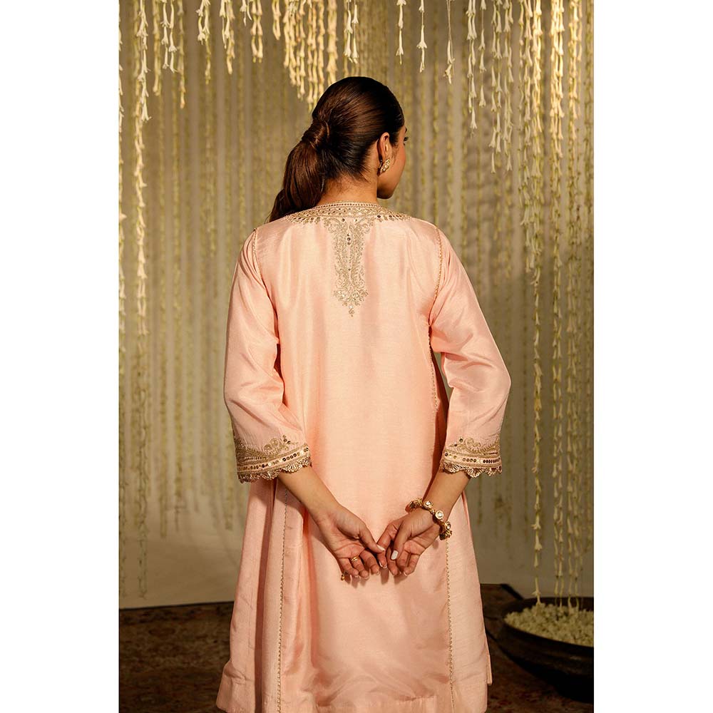 Sheetal Batra Mehnaaz Kurta & Salwar-Pink (Set of 2)