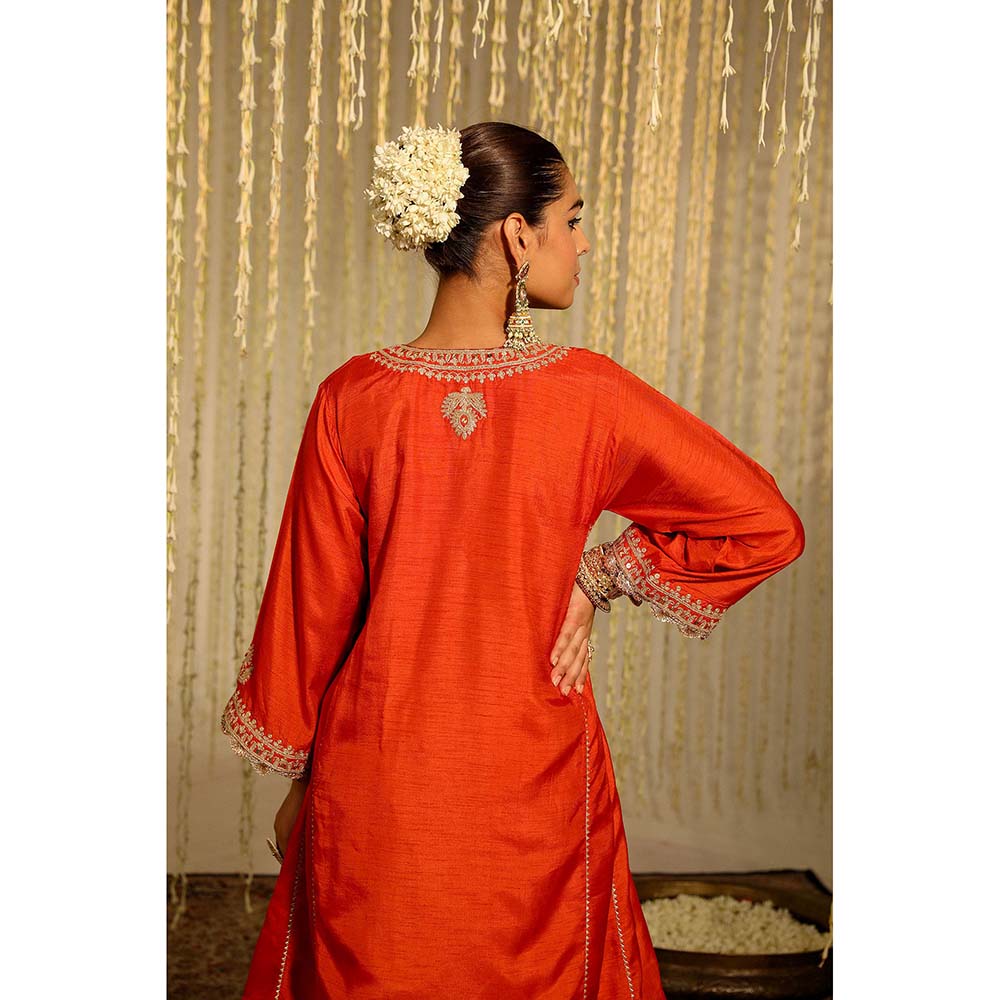 Sheetal Batra Mehreen Kurta & Salwar-Orange (Set of 2)