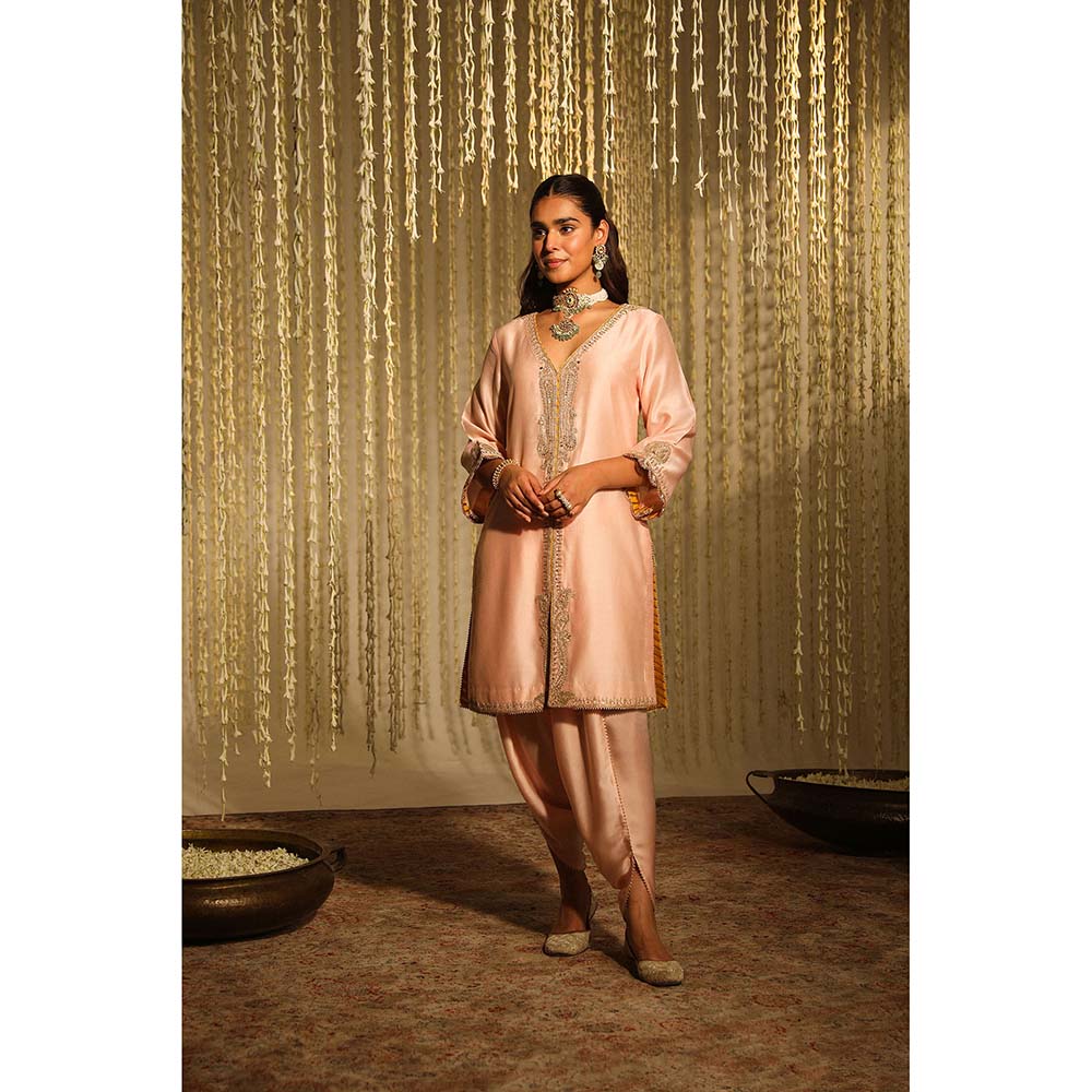 Sheetal Batra Umrah Kurta & Dhoti-Pink (Set of 2)