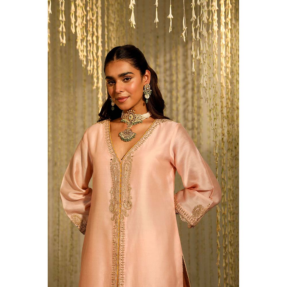 Sheetal Batra Umrah Kurta & Dhoti-Pink (Set of 2)