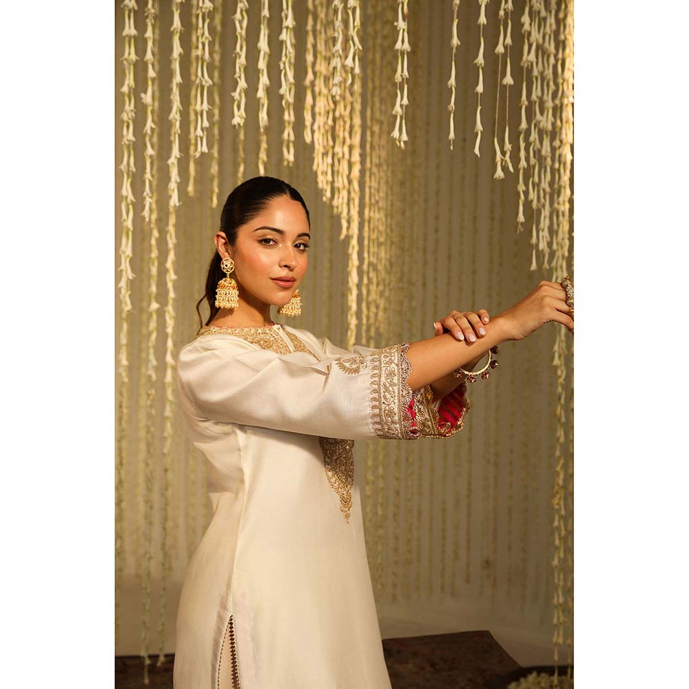Sheetal Batra Enisa Kurta & Dhoti-Ivory (Set of 2)