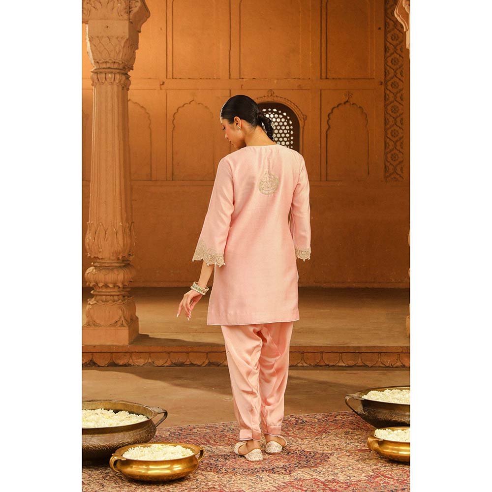 Sheetal Batra Pink Short Kurta With Salwar (Set of 2)