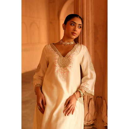 Sheetal Batra Ivory Kurta With Pant (Set of 2)