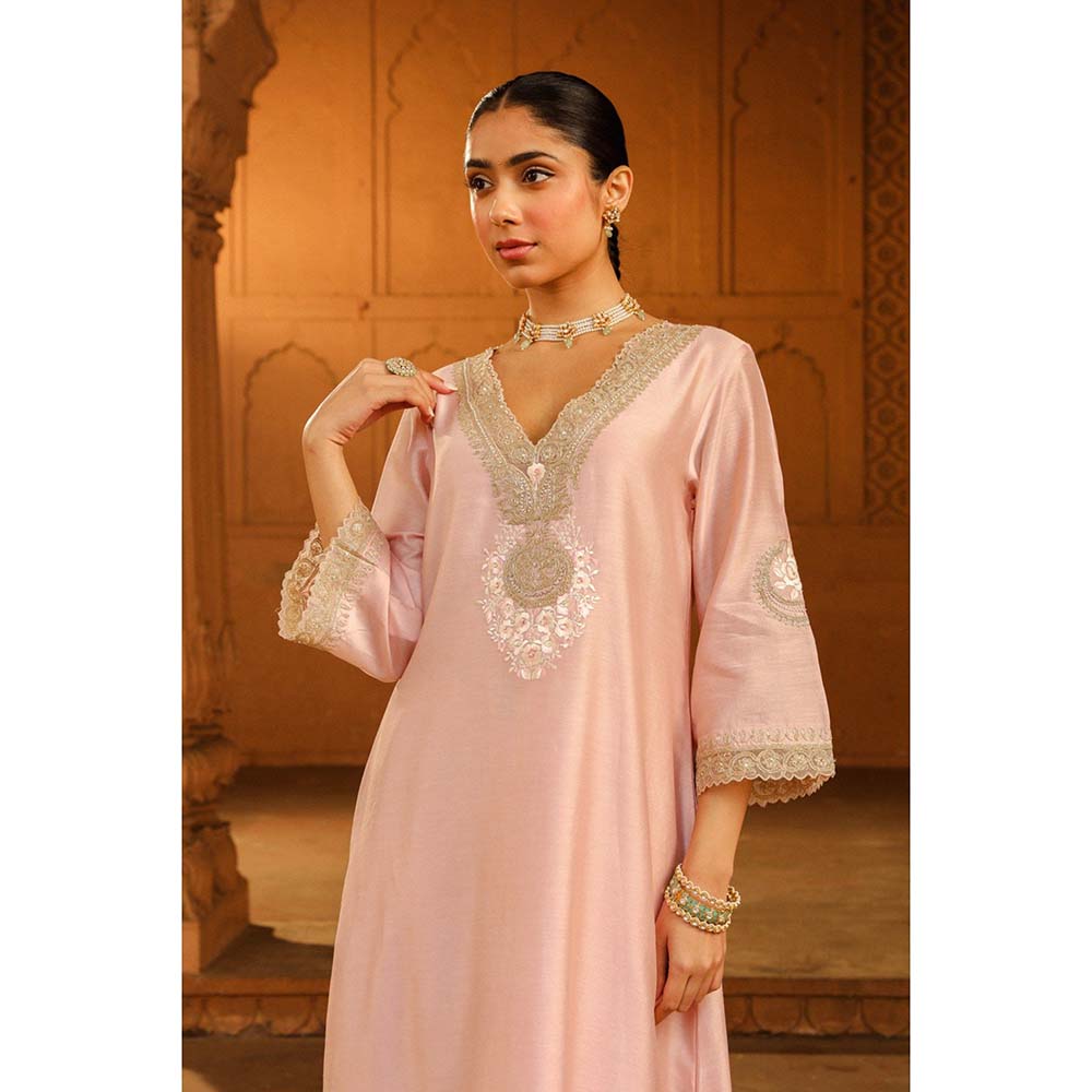 Sheetal Batra Pink Kurta With Pant (Set of 2)