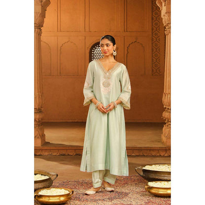 Sheetal Batra Blue Kurta With Pant (Set of 2)