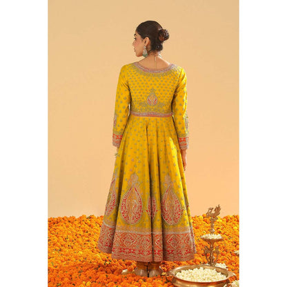 Sheetal Batra Shazia Mustard Anarkali with Churidar and Dupatta (Set of 3)