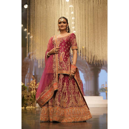 Sheetal Batra Pink Kurti with Sharara and Dupatta (Set of 3)