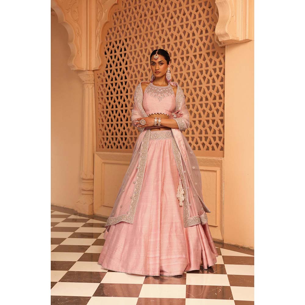 Sheetal Batra Humeyra Rose-Pink Lehenga with Blouse and Dupatta (Set of 3)
