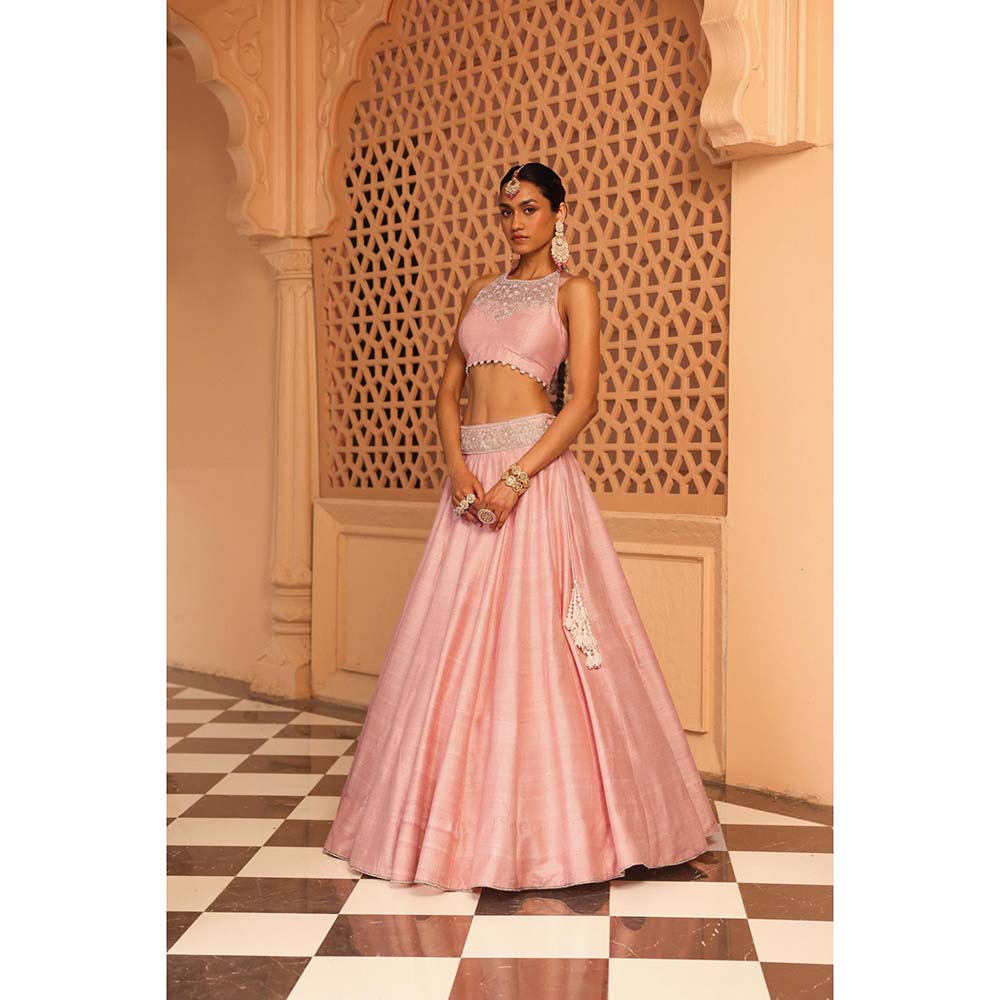 Sheetal Batra Humeyra Rose-Pink Lehenga with Blouse and Dupatta (Set of 3)