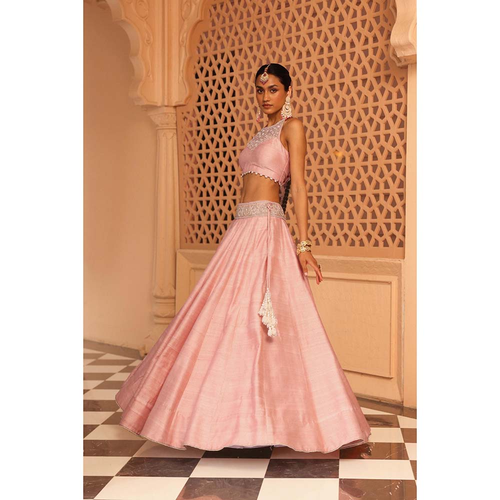 Sheetal Batra Humeyra Rose-Pink Lehenga with Blouse and Dupatta (Set of 3)