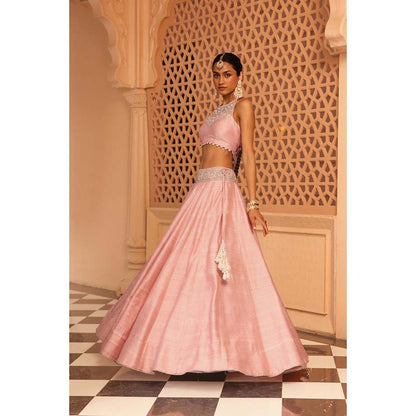 Sheetal Batra Humeyra Rose-Pink Lehenga with Blouse and Dupatta (Set of 3)