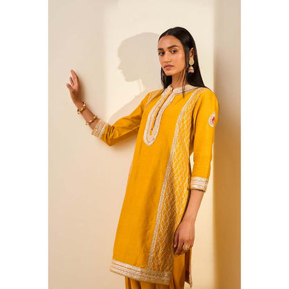 Sheetal Batra Yellow Kurta with Dhoti (Set of 2)
