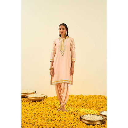 Sheetal Batra Pink Kurta with Dhoti (Set of 2)